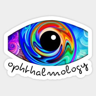 Coloful abstract ophthalmology Sticker